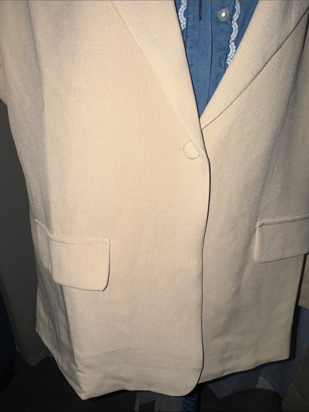 Alice Blue- NWT 3-In-1 Cream Color Layered Blazer Set Size XL - Picture 8 of 16